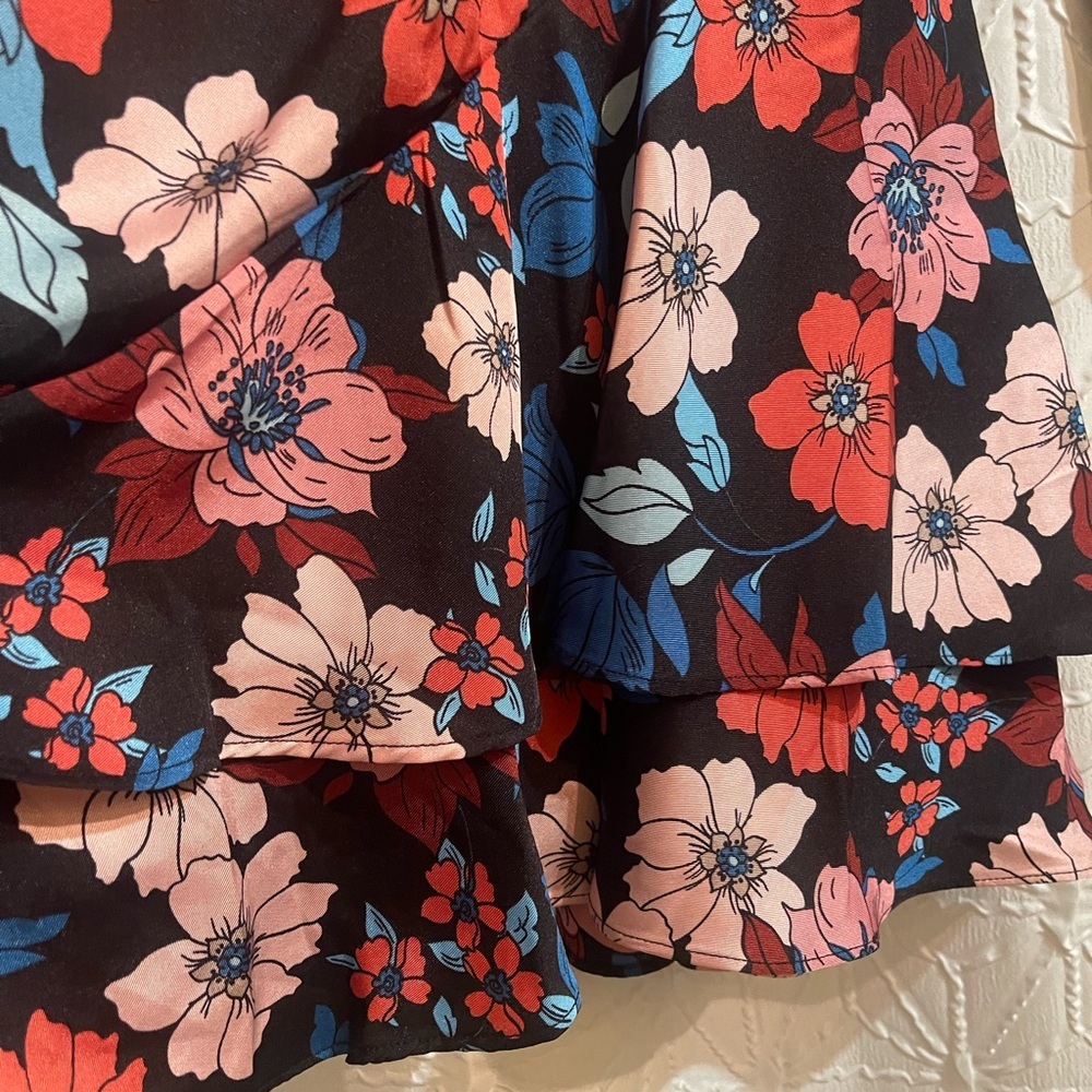 City Studio Black Floral Long Sleeve Dress - Picture 7 of 15